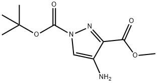 1-叔丁基3-甲基4-氨基-1H-吡唑-1,3-二甲酸 结构式