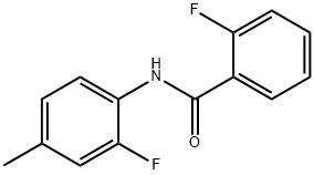 2-氟-N-(2-氟-4-甲基苯基)苯甲酰胺 结构式