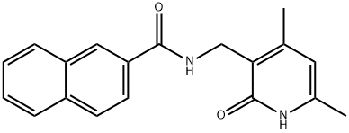 2-NAPHTHALENECARBOXAMIDE, N-[(1,2-DIHYDRO-4,6-DIMETHYL-2-OXO-3-PYRIDINYL)METHYL]- 结构式