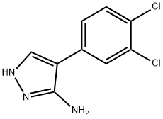 4-(3,4-Dichlorophenyl)-1H-pyrazol-3-amine 结构式