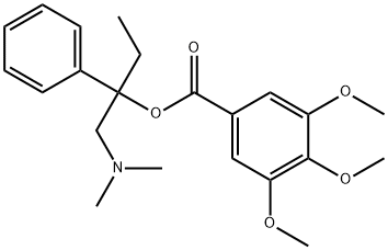 1-二甲基氨基-2-苯基丁烷-2-基 3,4,5-三甲氧基苯甲酸酯 结构式