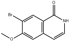 7-溴-6-甲氧基-1(2H)-异喹啉酮 结构式