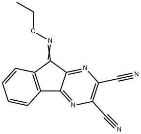 9-乙氧基亚氨基-9H-茚并[1,2-B]吡嗪-2,3-二甲腈 结构式