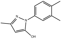 1-(3,4-二甲基苯基)-3-甲基吡唑-5-醇 结构式