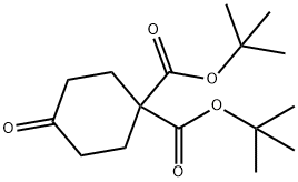 4-氧代-1,1-环己烷二甲酸二叔丁酯 结构式