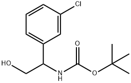 N-叔丁氧羰基-1-(3-氯苯基)-乙醇胺 结构式