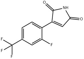 3-(2-氟-4-(三氟甲基)苯基)-1H-吡咯-2,5-二酮 结构式