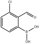 (3-氯-2-甲酰基苯基)硼酸 结构式