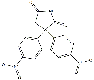 3,3-Bis(4-nitrophenyl)pyrrolidine-2,5-dione 结构式