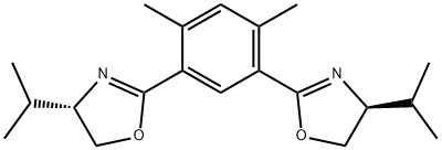 (S,S)-4,6-二(4-异丙基-2-恶唑啉-2-基)-对二甲苯 结构式