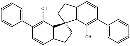 (1R)-2,2',3,3'-四氢-6,6'-二苯基-1,1'-螺二[1H-茚]-7,7'二醇 结构式