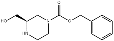 (R)-1-CBZ-3-羟甲基哌嗪 结构式