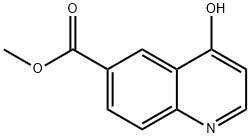 4-羟基-6-喹啉羧酸甲酯 结构式