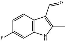 6-氟-2-甲基-1H-吲哚-3-甲醛 结构式