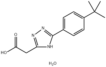 5-(4-(1,1-二甲基乙基)苯基)-1H-1,2,4-三氮唑-3-乙酸 结构式