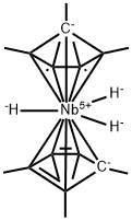 三氢碘代二(五甲基环戊二烯基)铌(V) 结构式