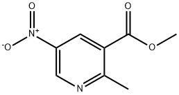 2-甲基-5-硝基烟酸甲酯 结构式