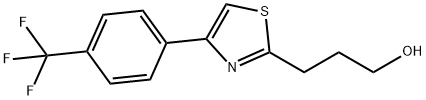 3-[4-[4-(TRIFLUOROMETHYL)PHENYL]THIAZOL-2-YL]PROPAN-1-OL 结构式