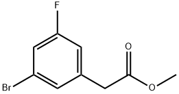 甲基 3-溴-5-氟苯基乙酸酯 结构式