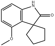 4'-甲氧基螺[环戊烷-1,3'-吲哚啉]-2'-酮 结构式