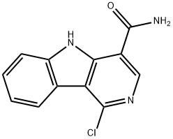 1-氯-5H-吡啶并[4,3-B]吲哚-4-甲酰胺 结构式