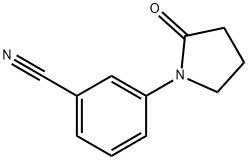 3-(2-氧代吡咯烷-1-基)苯甲腈 结构式