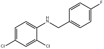 2,4-二氯-N-(4-氟苄基)苯胺 结构式