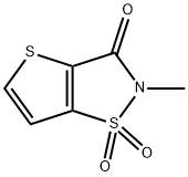 2-甲基噻吩并[2,3-D]异噻唑-3(2H)-酮 1,1-二氧化物 结构式