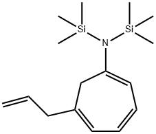 1,1,1-triMethyl-N-[6-(2-propenyl)-1,3,5-cycloheptatrien-1-yl]-N-(triMethyl silyl)-SilanaMine 结构式