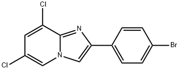 2-(4-BroMophenyl)-6,8-dichloroiMidazo[1,2-a]pyridine 结构式