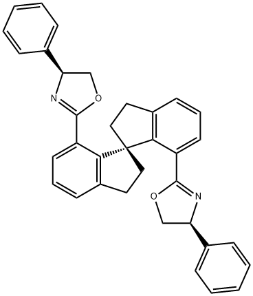 (S)-7,7双[(4S)-(苯基)恶唑-2-基)-2,2,3,3-四氢-1,1,6,6'-二醇 结构式