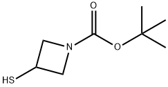 3-巯基吖丁啶-1-羧酸叔丁酯 结构式