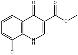 8-氯-1,4-二氢-4-氧代-3-喹啉甲酸甲酯 结构式