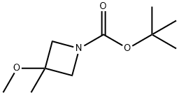 3-甲氧基-3-甲基氮杂环丁烷-1-羧酸叔丁酯 结构式