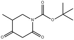 5-甲基-2,4-二氧代哌啶-1-羧酸叔丁酯 结构式