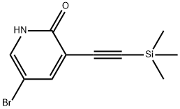 5-broMo-3-((triMethylsilyl)ethynyl)pyridin-2-ol 结构式