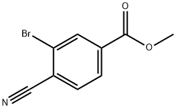 3-溴-4-氰基苯甲酸甲酯 结构式