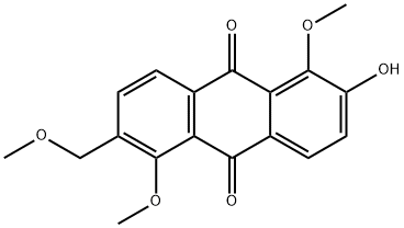 2-羟基-1,5-二甲氧基-6-(甲氧基甲基)-9,10-蒽二酮 结构式