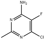 2-甲基-5-氟-4-氨基-6-氯嘧啶 结构式