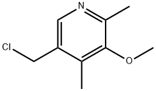 5-(氯甲基)-3-甲氧基-2,4-二甲基吡啶 结构式