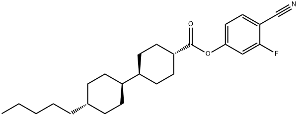 (反式,反式)-4'-戊基-[1,1'-联环己烷]-4-羧酸 4-氰基-3-氟苯基酯 结构式