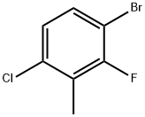 1-溴-4-氯-2-氟-3-甲基苯 结构式