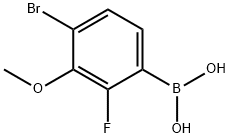 4-BROMO-2-FLUORO-3-METHOXYPHENYLBORONIC ACID 结构式