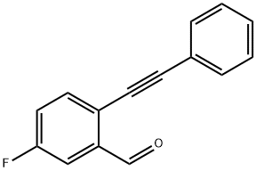 5-氟-2 -(2-苯乙炔基)苯甲醛 结构式