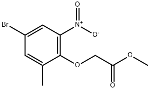 Methyl 2-(4-broMo-2-Methyl-6-nitrophenoxy)acetate 结构式