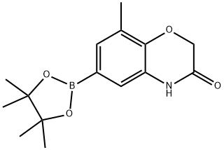 2H-1,4-苯并恶嗪-3(4H)- 1,8-甲基-6-(4-,4-,5-,5-四甲基-1,3-二氧硼烷-2-基)- 结构式