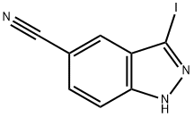 3-碘-5-氰基-吲唑 结构式