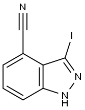 3-碘-4-氰基-吲唑 结构式