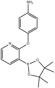 4-[[3-(4,4,5,5-四甲基-1,3,2-二氧杂环戊硼烷-2-基)-2-吡啶基]氧基]-苯烯胺 结构式