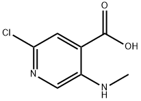 2-氯-5-(甲基氨基)异烟酸 结构式